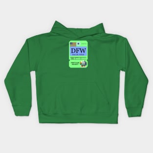 Dallas airport strap tag Kids Hoodie